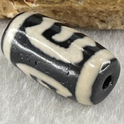 Natural Powerful Tibetan Old Oily Agate Double Garuda Dzi Bead Heavenly Master (Tian Zhu) 虎呀天诛 3.8g 19.3 by 10.4mm - Huangs Jadeite and Jewelry Pte Ltd