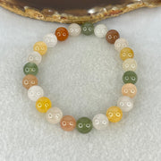Above Average Grade Natural Muti Colour Rabbit Hair Rutilated Quartz Beads Bracelet 20.58g 17cm 8.8mm 23 Beads - Huangs Jadeite and Jewelry Pte Ltd