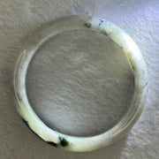Type A Green Lavender with Dark Green Patches 50.67g Internal Diameter 57.5mm 12.6 by 8.2mm (Internal Lines) - Huangs Jadeite and Jewelry Pte Ltd