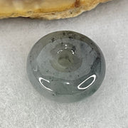 Type A Dark Wuji Grey Jadeite Ping An Kou Charm/Pendant 2.02g 13.0 by 5.8mm - Huangs Jadeite and Jewelry Pte Ltd