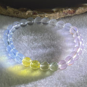 Very Very High Grade Transparent Natural Morganite Beryl Beads Bracelet 13.80g 16cm 7.3mm 27 Beads - Huangs Jadeite and Jewelry Pte Ltd