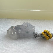 Type A Lavender Jadeite Pixiu Handphone Charm 2.77g 17.5 by 10.3 by 6.6mm - Huangs Jadeite and Jewelry Pte Ltd