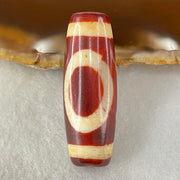 Natural Powerful Tibetan Old Oily Red White Agate One Eye Water Element Dzi Bead Heavenly Master (Tian Zhu) 一眼水元素天珠 10.77g 37.6 by 13.5mm - Huangs Jadeite and Jewelry Pte Ltd