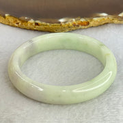 Type A Light Green and Lavender with Yellow spot Jadeite Bangle Internal Diameter 55.8mm 47.67g 12.6 by 7.7mm (Very Slight External Rough + Internal Lines) - Huangs Jadeite and Jewelry Pte Ltd