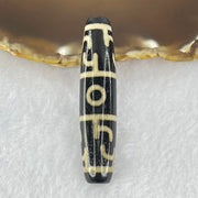 Natural Powerful Tibetan Old Oily Agate 3 Eyes Dzi Bead Heavenly Master (Tian Zhu) 三眼天诛 15.54g 59.1 by 13.1mm - Huangs Jadeite and Jewelry Pte Ltd