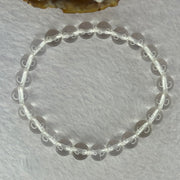Natural Clear Quartz Bracelet 天然白水晶手链 18.64g 16.5cm 8.4mm 24 Beads - Huangs Jadeite and Jewelry Pte Ltd