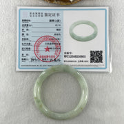 Type A Natural Light Green Jadeite Bangle 45.91g Inner Diameter 55.8mm 9.4 by 9.2mm (Very Very Slight Internal Lines) - Huangs Jadeite and Jewelry Pte Ltd
