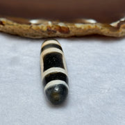 Natural Powerful Tibetan Old Oily Agate Sky Door Serenity 1 Eye Dzi Bead Heavenly Master (Tian Zhu) 一眼天诛 12.89g 46.8 by 13.3mm - Huangs Jadeite and Jewelry Pte Ltd
