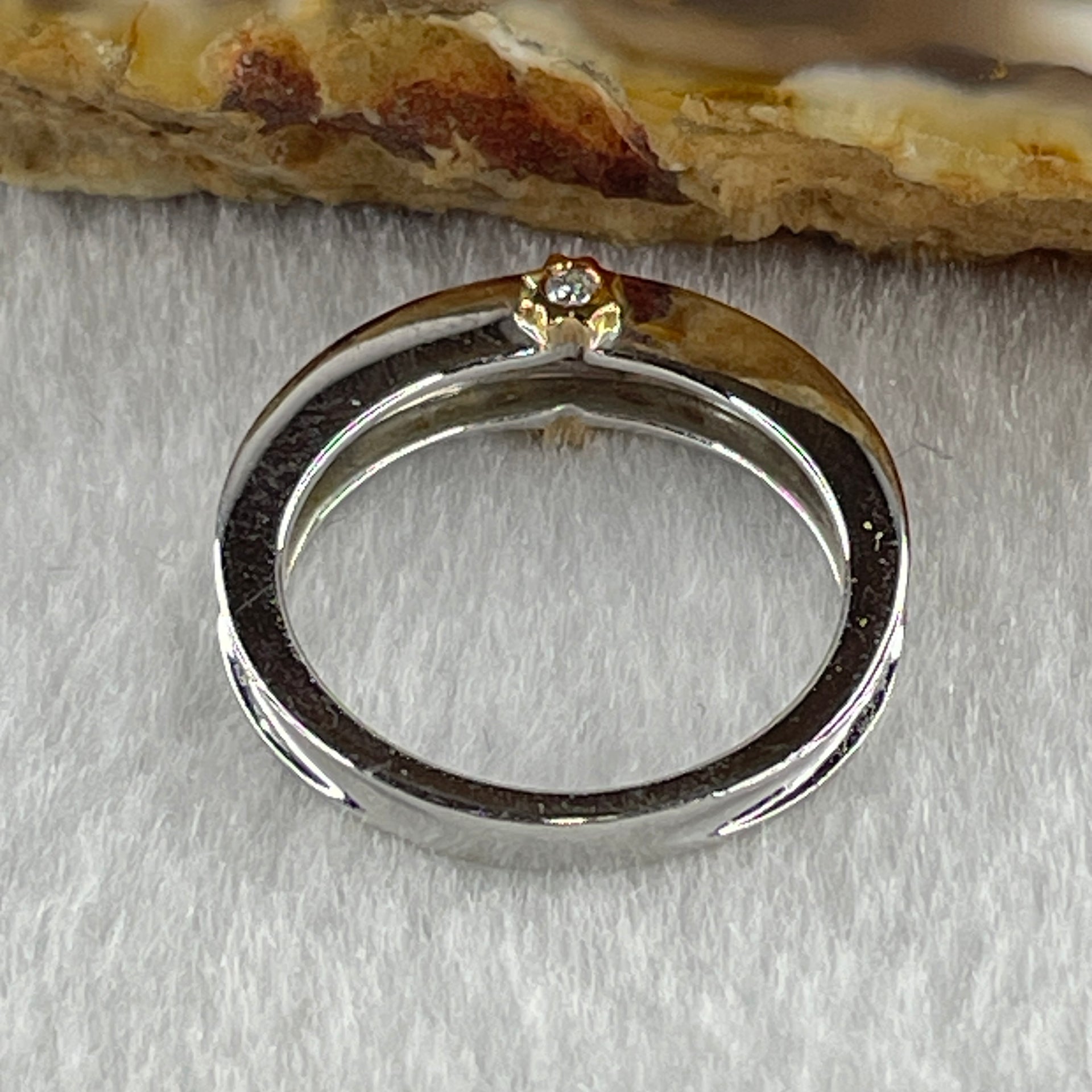 Pre-Love Gold Heart Celestial 18K 750 White Gold with Natural Diamonds Ring 3.40g US4.75 HK10 (Extra 3% for Credit Card included) - Huangs Jadeite and Jewelry Pte Ltd