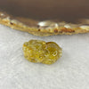 Above Average Grade Natural Golden Rutilated Quartz Pixiu Charm for Bracelet 天然金发水晶貔貅 5.01g 22.6 by 13.7 by 9.8mm - Huangs Jadeite and Jewelry Pte Ltd