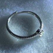 Type A Icy Lavender Cabochon Jadeite in S925 Sliver Ring (Adjustable Size) 1.06 2.5 by 1.5mm - Huangs Jadeite and Jewelry Pte Ltd