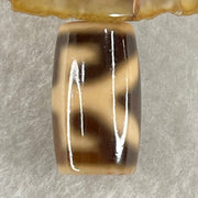 Natural Powerful Tibetan Old Oily Agate Patina Guiren Tairen Human Dzi Bead Totem Amulet Heavenly Master (Tian Zhu) 贵人天诛 4.77g 19.7 by 11.8mm - Huangs Jadeite and Jewelry Pte Ltd