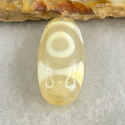 Natural Powerful Tibetan Old Oily Agate 3 Eyes Dzi Bead Heavenly Master (Tian Zhu) 三眼天诛 3.00g 20.0 by 10.2mm - Huangs Jadeite and Jewelry Pte Ltd