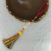 Type A Green Lavender Jadeite Gold Ingot Charm with Crystals Display 6.77g 18.1 by 6.6 by 5.8mm - Huangs Jadeite and Jewelry Pte Ltd