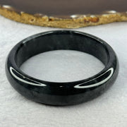 Type A Wuji Greyish Black Jadeite Bangle 72.38g Internal Diameter 60.4mm 16.2 by 8.4mm (Close to Perfect) - Huangs Jadeite and Jewelry Pte Ltd