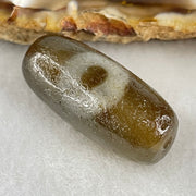 Natural Powerful Tibetan Old Oily Agate Patina Guiren Tairen Human Dzi Bead Totem Amulet Heavenly Master (Tian Zhu) 贵人天诛 7.78g 28.9 by 12.8mm - Huangs Jadeite and Jewelry Pte Ltd