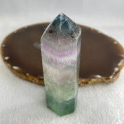 Natural Green and Purple Fluorite Quartz Tower Display 109.09g 91.6 by 31.1 by 26.0mm - Huangs Jadeite and Jewelry Pte Ltd