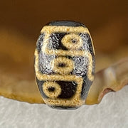 Natural Powerful Tibetan Old Oily Agate 9 Eyes Dzi Bead Heavenly Master (Tian Zhu) 九眼天诛 1.91g 14.0 by 9.8mm - Huangs Jadeite and Jewelry Pte Ltd