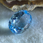 Natural Sky Blue Topaz Oval Shape 17.79ct 18.1 by 13.4 by 8.9mm - Huangs Jadeite and Jewelry Pte Ltd