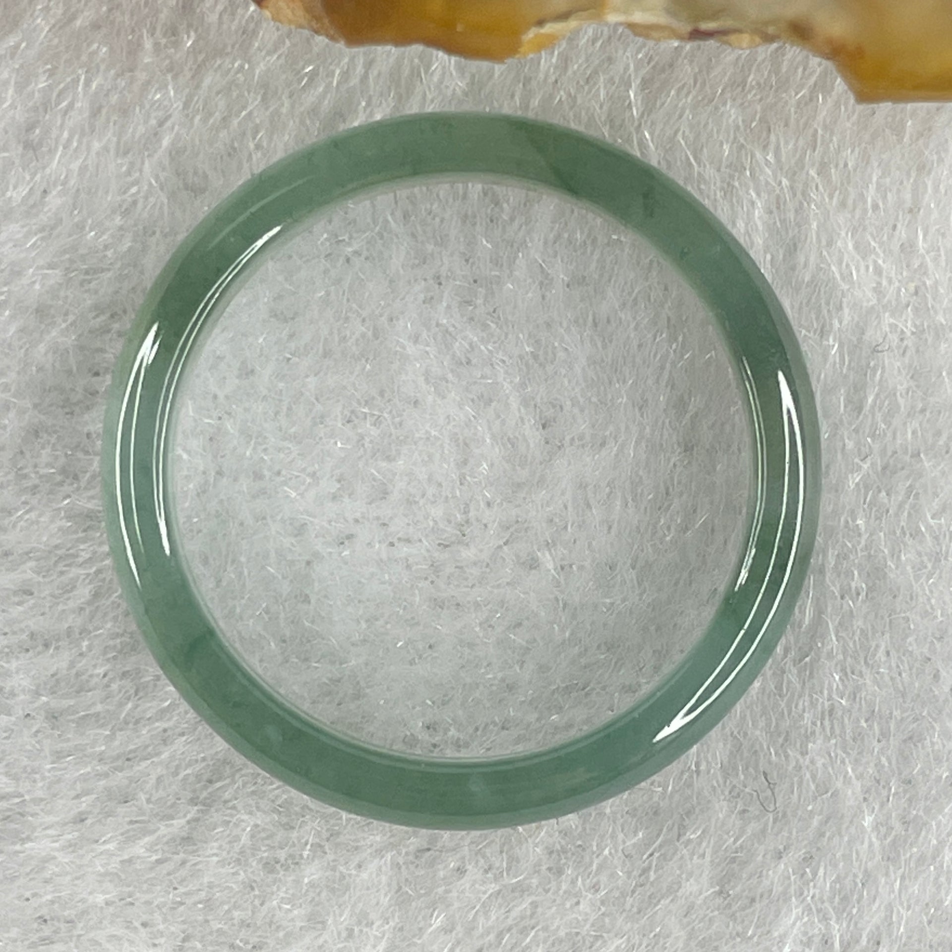 Natural Type A Semi Icy Blueish Green Jadeite Ring 1.25g 3.4 by 2.4mm US7.3 HK16 (Perfect) - Huangs Jadeite and Jewelry Pte Ltd