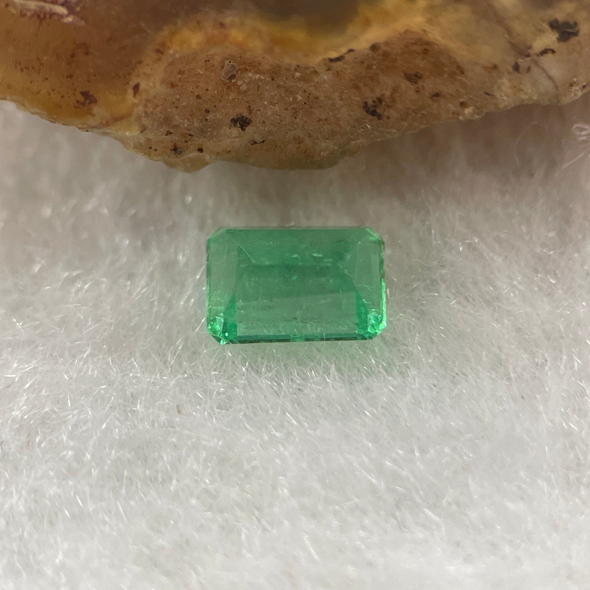 Natural Colombia Green Emerald (Beryl) Cut-Cornered Rectangular step cut 0.50ct 5.5 by 3.7 by 3.2mm - Huangs Jadeite and Jewelry Pte Ltd