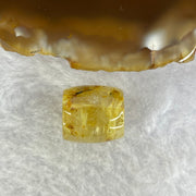 Good Grade Natural Golden Rutilated Quartz Crystal Lulu Tong Barrel 天然金顺发晶水晶露露通桶 
3.48g 13.0 by 12.1mm - Huangs Jadeite and Jewelry Pte Ltd