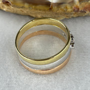 Natural Diamonds in 14K Rose and White Gold Ring Total Weight 6.53g US8 HK17.75 - Huangs Jadeite and Jewelry Pte Ltd