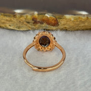 Good Grade Natural Auralite 23 in S925 Silver Rose Gold Color Ring (Adjustable Ring) 1.98g 8.3 by 4.5mm - Huangs Jadeite and Jewelry Pte Ltd