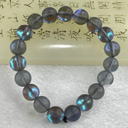 Blueish Grey Liuli Beads Bracelet 15.27g 13cm 8.5mm 19 Beads - Huangs Jadeite and Jewelry Pte Ltd