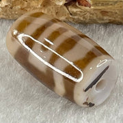 Natural Powerful Tibetan Old Oily Agate Sky Door Serenity 1 Eye Dzi Bead Heavenly Master (Tian Zhu) 一眼天门天诛 4.75g 20.2 by 11.8mm - Huangs Jadeite and Jewelry Pte Ltd