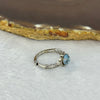 Natural Aquamarine in 925 Sliver Ring (Adjustable Size) 2.00g 6.7 by 6.4 by 4.2mm - Huangs Jadeite and Jewelry Pte Ltd