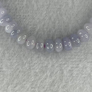 Natural Type A Lavender Jadeite Donut Beads Bracelet 11.49g 15.5cm 6.0mm 49 Pcs - Huangs Jadeite and Jewelry Pte Ltd
