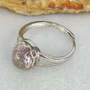 Average Grade Natural Super 7 Quartz in S925 Sliver Ring (Adjustable Size) 2.11g 8.8 by 7.7 by 5.0mm - Huangs Jadeite and Jewelry Pte Ltd