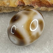 Natural Powerful Tibetan Old Oily Agate 4 Nectar Vessel Dzi Bead Heavenly Master (Tian Zhu) 花蜜容器天珠 2.63g 14.1 by 11.3mm - Huangs Jadeite and Jewelry Pte Ltd