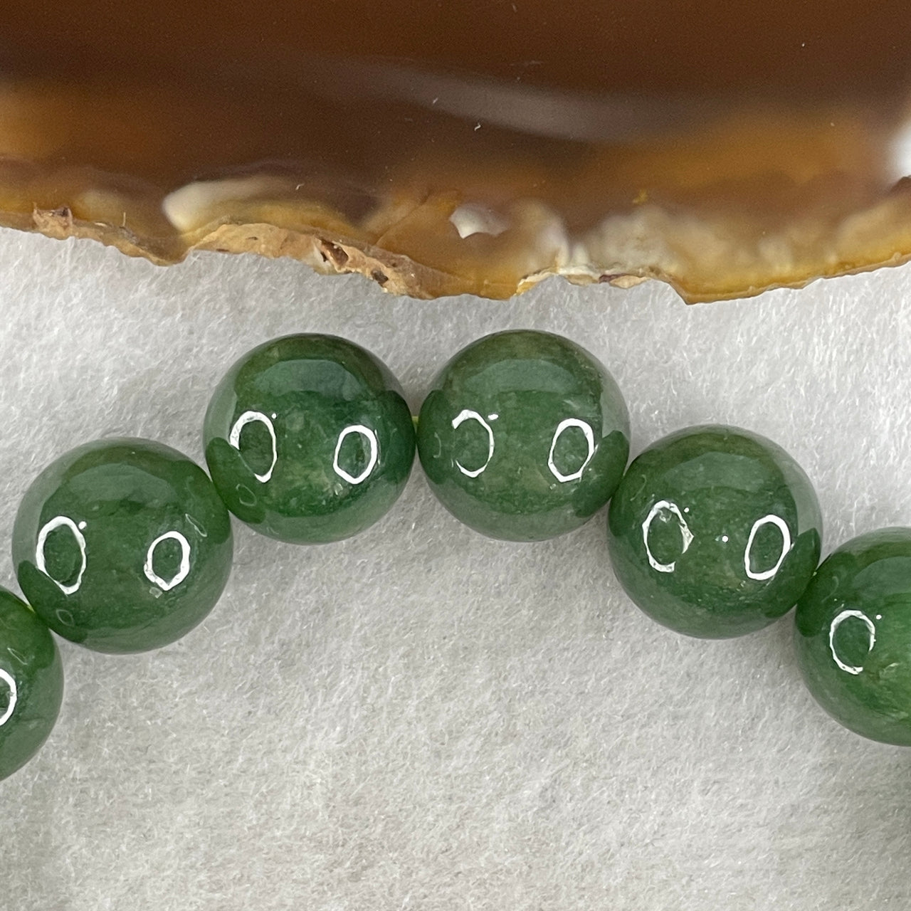 Burmese Type A Jade Jadeite Bracelet 56.12g 12.5 mm * 17 beads - Huangs Jadeite and Jewelry Pte Ltd