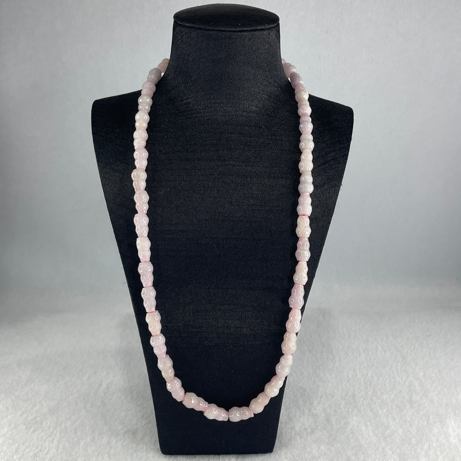 Natural Type A Pinkish Jadeite Hulu Necklace 30.50g 45cm 6.5mm 43 Hulu - Huangs Jadeite and Jewelry Pte Ltd