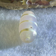 Natural Powerful Tibetan Old Oily Agate 3-Lines Dzi Bead Heavenly Master (Tian Zhu) 三行天诛 2.89g 19.6 by 10.0mm - Huangs Jadeite and Jewelry Pte Ltd