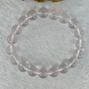 Natural Rose Quartz Beads Bracelet 天然玫瑰石英珠手链 31.96g 17.5cm 10.9mm 19 Beads - Huangs Jadeite and Jewelry Pte Ltd