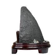 Natural Brazil Amethyst Cave with White Calcite 4.30kg with Wooden Stand 255.0 x 186.0 x 233.0mm - Huangs Jadeite and Jewelry Pte Ltd