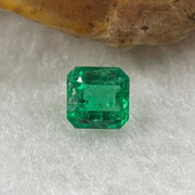 Natural Colombia Green Emerald (Beryl) Cut-Cornered Rectangular step cut 0.62ct 5.3 by 5.2 by 3.1mm - Huangs Jadeite and Jewelry Pte Ltd