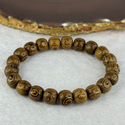 Natural Wenge Wooden Beads Bracelets 天然鸡翅木手链 9.35g 16.5cm 9.9mm 21 Beads - Huangs Jadeite and Jewelry Pte Ltd