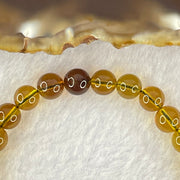 Natural Purple Honey Amber Beads Bracelet 天然紫蜜琥珀手链 3.41g 14cm 6.3mm 27 Beads - Huangs Jadeite and Jewelry Pte Ltd
