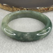 Type A Blueish Green Jadeite Bangle 62.80g Internal Diameter 59.4mm 12.7 by 8.6mm (External and Internal Lines) - Huangs Jadeite and Jewelry Pte Ltd