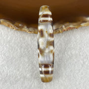 Natural Powerful Tibetan Old Oily Agate 6 Eyes with Zha Ji La Mu Female Cai Shen Carvings Dzi Bead Heavenly Master (Tian Zhu) 三眼扎基拉姆女财神天珠 12.80g 57.8 by 12.6mm - Huangs Jadeite and Jewelry Pte Ltd