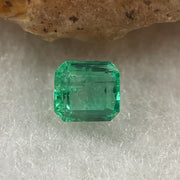 Natural Colombia Vivid Green Emerald (Beryl) Cut-Cornered Rectangle Step cut 0.49ct 4.6 by 4.4 by 2.9mm - Huangs Jadeite and Jewelry Pte Ltd