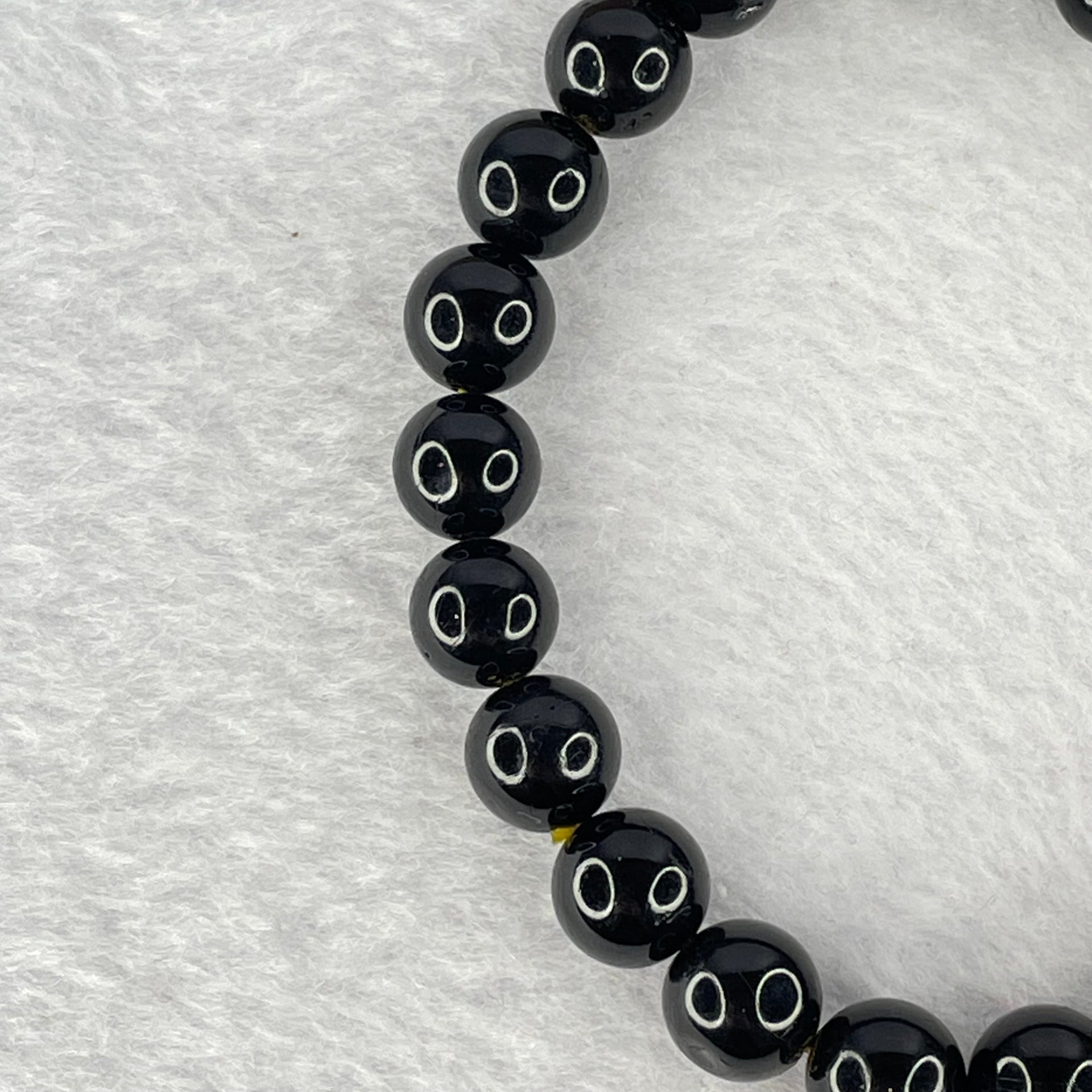 Natural Black Gold King Amber Beads Bracelet 天然黑金翁王琥珀手链 7.54g 16cm 8.5mm 23 Beads - Huangs Jadeite and Jewelry Pte Ltd