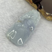 Certified Type A Intense Lavender Jadeite Pixiu on Ruyi Pendent 22.23g 55.6 by 22.8 by 9.5 mm - Huangs Jadeite and Jewelry Pte Ltd