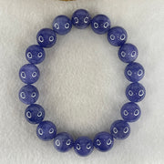 Above Average Grade Natural Blue Tanzanite Beads Bracelet 43.01g 16cm 11.2mm 18 Beads - Huangs Jadeite and Jewelry Pte Ltd
