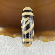 Natural Powerful Tibetan Old Oily Agate Double Lotus Flower Dzi Bead Heavenly Master (Tian Zhu) 双莲花天珠 8.53g 37.3 by 12.3mm - Huangs Jadeite and Jewelry Pte Ltd