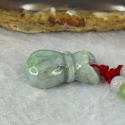 Type A Green Jadeite Money Bag Pendent 7.80g 24.9 by 14.4 by 8.2mm - Huangs Jadeite and Jewelry Pte Ltd
